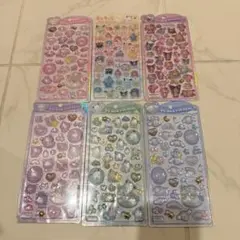 6種セット　うるちゅるポップシール　サンリオ　マイメロ　クロミ　シナモロール