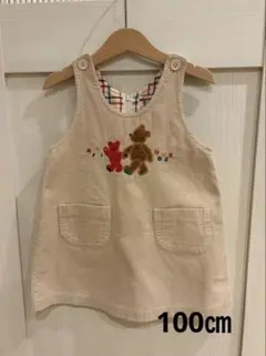 ミキハウス　ジャンパースカート　100㎝ Aライン　コーデュロイ　レトロ