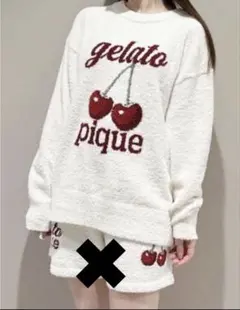 ジェラピケ べビモコチェリージャガードプルオーバー&ショートパンツ