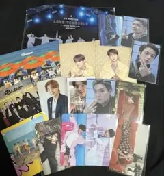 BTS トレカ、ポストカード、ナイロンポーチ セット