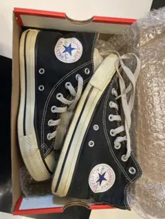 converse キャンバス地ハイカットスニーカー23.5cm ネイビー