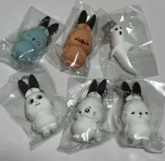 ドコムス/ドコうさ マスコットキーホルダー 全6種コンプリート ガチャ