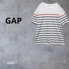【ギャップ】 半袖Tシャツ　ボーダー　春夏　コットン100% 白　XLのサムネイル