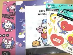 BT21 シート ステッカー クリアファイル