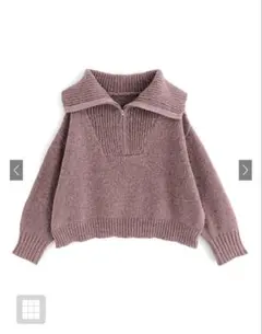 GRL ハーフジップミックスニットトップス[k9292d]