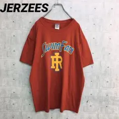 x0278 ジャージーズ Tシャツ 赤 L 波プリント