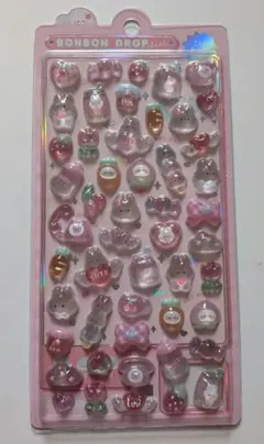 ボンボンドロップシール　うさぎ