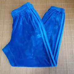 adidas JEREMY SCOTT ジャージパンツ L 青 ベロア