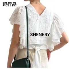 現行品　SHENERY　シーナリー　カットワーク　レース　ブラウス　リボンのサムネイル