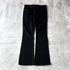 opum ワックス加工 black denim swag waxed coating flare denim opium swag - メルカリ