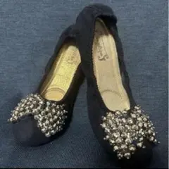 Angelique ビジュー付き　フラットパンプス　パンプス　フォーマル