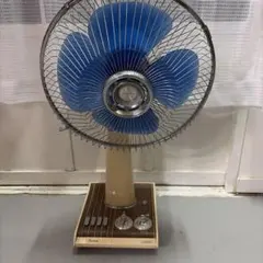 HITACHI レトロ扇風機 3枚羽根 H-614 昭和レトロ HITACHI H-614 扇風機 青羽 動作品 - メルカリ