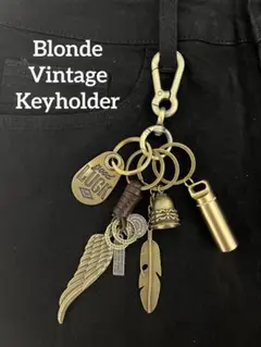 キーホルダー カラビナ リング ヴィンテージ アメカジ ブロンド グッドラック