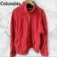 コロンビア フリース ジャケット L レッド アウター