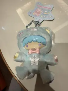 リトルツインスターズ キキララ 50周年 きぐるみマスコットキーホルダー ネコ