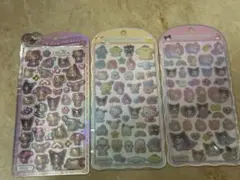 正規品コットンパフィーシール マイメロ クロミ うるちゅるポップシール キティ