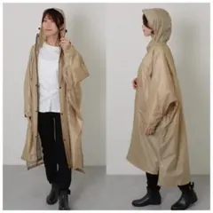 新品【ベージュ】オーバーサイズ レイン コート ロング　カッパ　ユニセックス