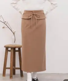mil デザインベルト 2WAY ナロースカート xs ブラウン