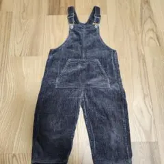 コーデュロイオーバーオール ダークグレー