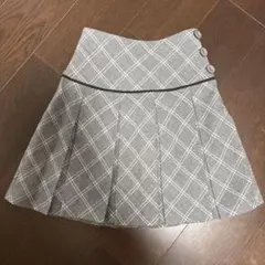 エニィスィス★グレー系チェック プリーツスカート