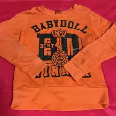 BABYDOLL オレンジ トレーナー 120