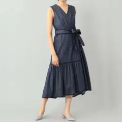 GRACE CONTINENTALダイアグラムデニムラップワンピース