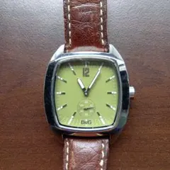 D&G メンズ　稼動品　美品　アナログ腕時計 オリーブグリーン