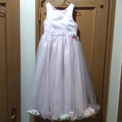 スタジオ撮影使用　子供用ドレス(ピンクフラワー)　サイズ120　(z169)