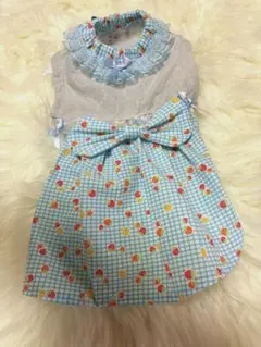 犬服　わんちゃん春夏ワンピース　完成品　ハンドメイド犬服