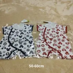 ミッキーミニー柄ロンパース2色あり 50-60cm