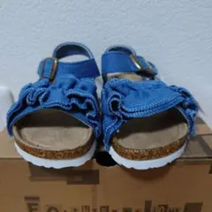 BREEZE デニム フリルサンダル 15