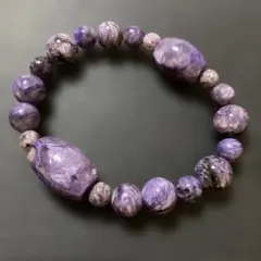 最終値下げ‼️希少天珠樽型高品質チャロアイト天然石ブレスレット