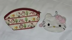 Hello Kitty ハローキティ 総柄ポーチ＆フェイスポーチ 小物入れ