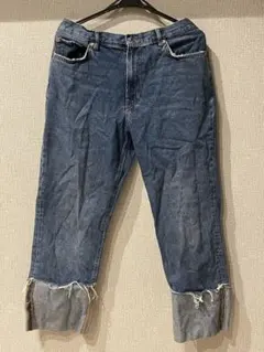 ZARA WOMAN デニムパンツ クロップド丈 カットオフのサムネイル