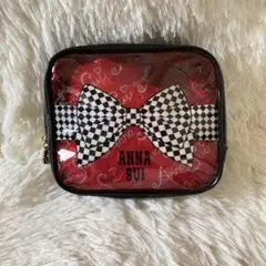 ANNA SUI チェッカーボードリボンポーチ