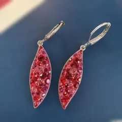 【美品】AGATHA ピンクグリッター フックピアス