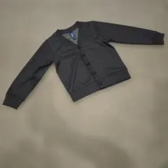 ダークグレー Vネックカーディガン