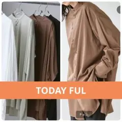TODAYFUL スタンドカラー ロングシャツ 長袖 F - メルカリ