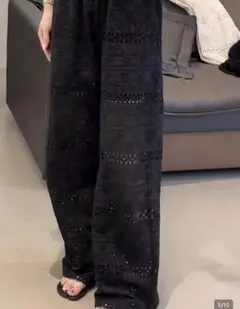 shein パンツ　ブラックのサムネイル