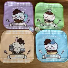 ココス×ちいかわコラボ　ミニタオル4枚 くら寿司×ちいかわコラボ　缶バッチ2個