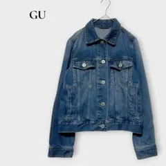 ジーユー GU デニムジャケット 長袖 ブルー M フェードあり