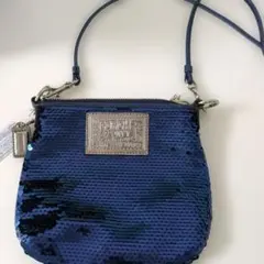 COACH Poppy ネイビー ショルダーバッグ