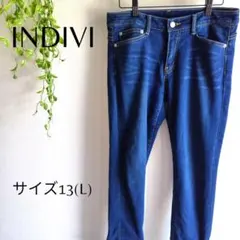 b1891　インディヴィ　スキニーデニム 　13(L)　レディース　ジーパン