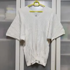 5916 ユニクロ 半袖コットンニット XL