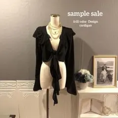 【sample sale】フリルデザインショート　シフォンカーディガンのサムネイル