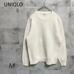 UNIQLO【M】ウォッシャブルストレッチミラノリブクルーネックセーター ニット