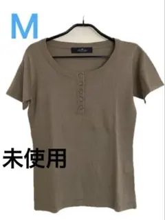【新品未使用】Recolter 半袖 ニット コットン　Mサイズ ブラウン