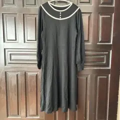 Dot＆Stripes CHILD WOMAN 18G 衿パイピングワンピース