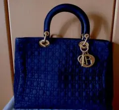 Diorディオール パナレア トートバッグ 肩掛け ロゴチャーム ブルー A4 