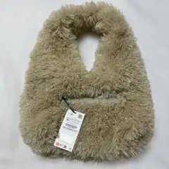 ZARA フェイクファー ショルダーバッグ ブラウン系